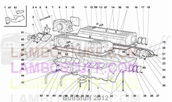 2003 Lamborghini MURCIELAGO COUPE EUROPE INTAKE MANIFOLD (13.01.00)
